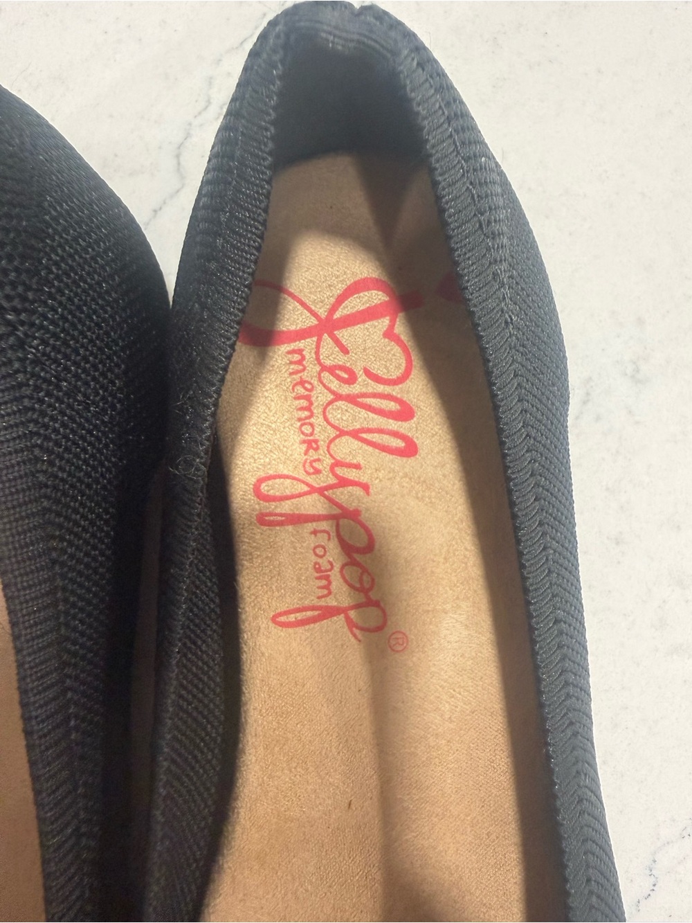 Jellypop Black Knit Memory Foam Round Toe Slip-On Ballet Flats Women's 8 - Picture 4 of 11